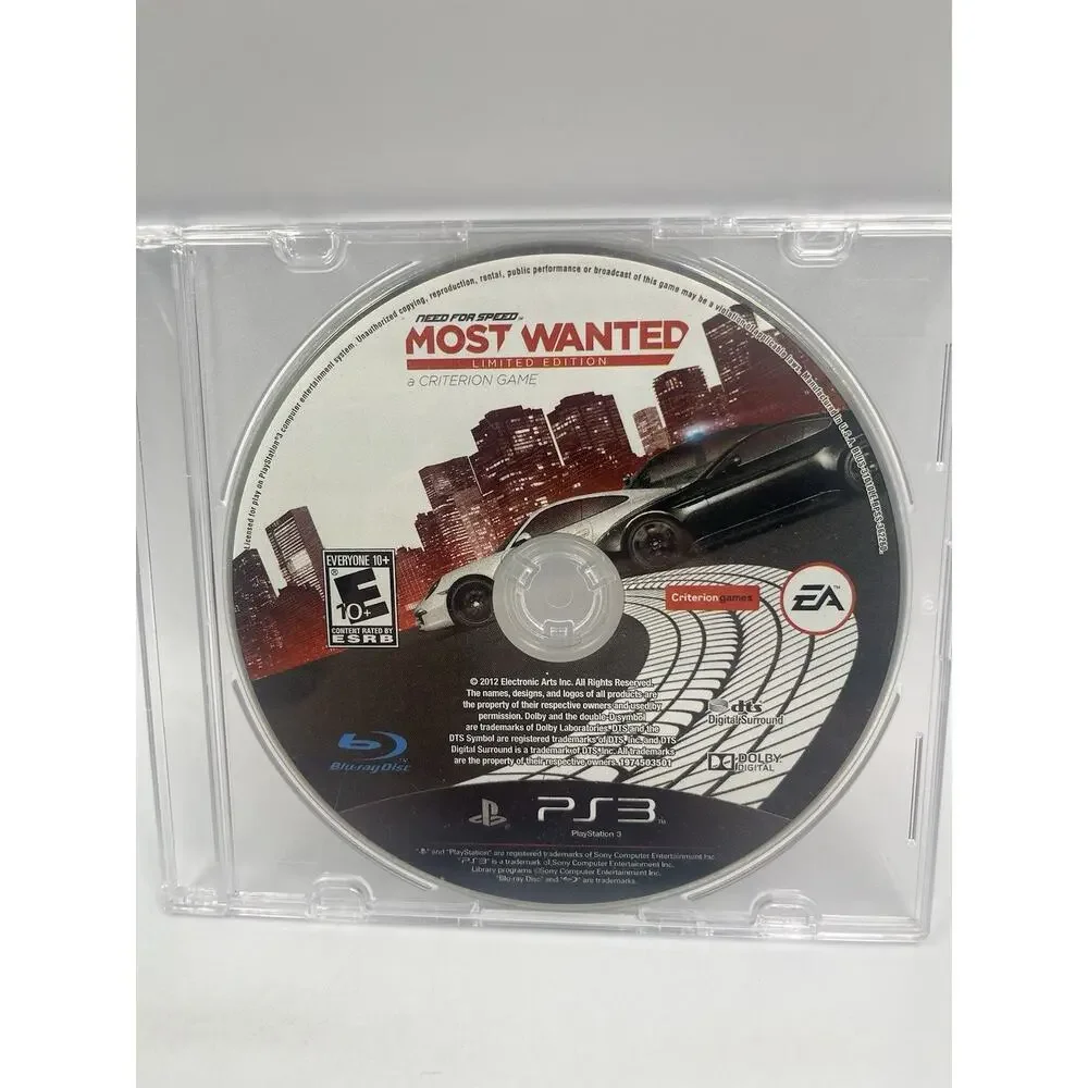 Need For Speed Most Wanted Limited Ed. Sony Playstation 3 PS3 Game Disc Only